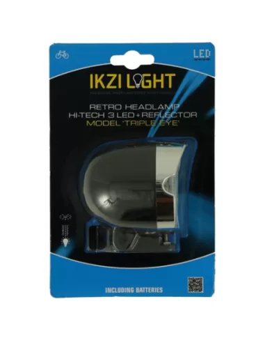 LAMP V LED IKZI HI-TECH 3 LED RETRO MET REFLECTOR ZWART